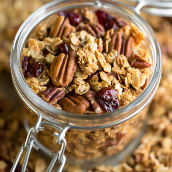 Maple Pecan Granola - Recipe photo by peasandcrayons