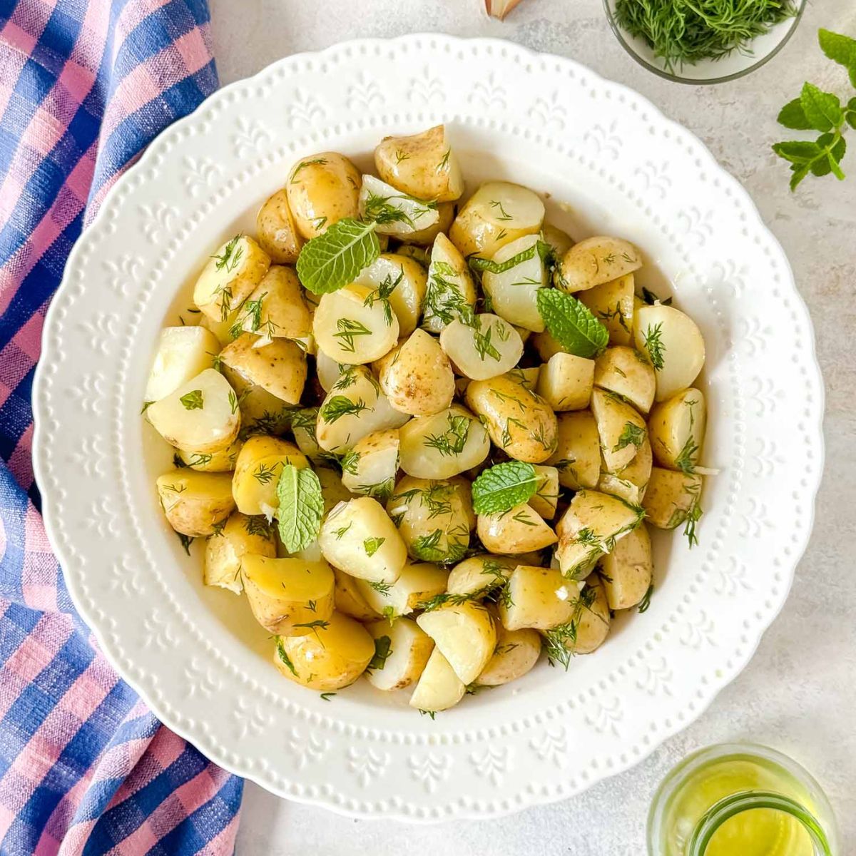 No Mayo Potato Salad with Dill - Recipe photo by Low Histamine Kitchen