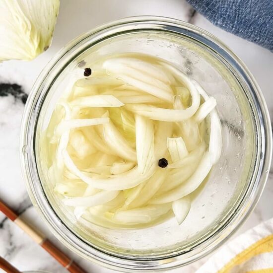 Easy Pickled White Onions - Recipe photo by Hip Hip Gourmet
