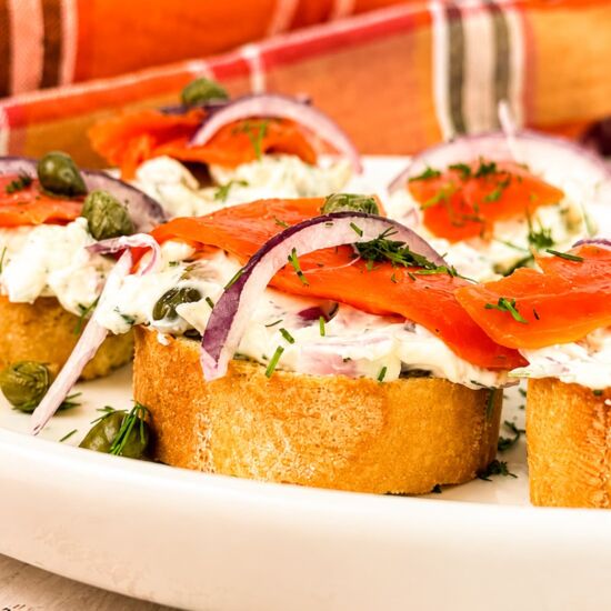 Smoked Salmon Crostini - Recipe photo by Hip Hip Gourmet