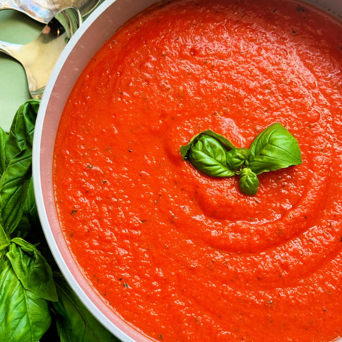 Tomato Basil Soup - Recipe photo by Foodtastic Mom