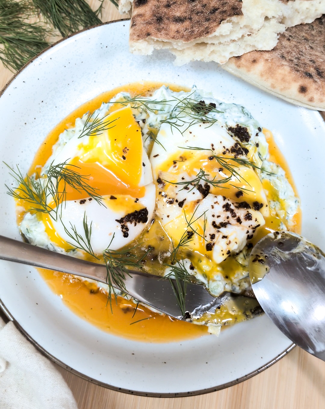 Tzatziki Turkish Eggs - Recipe photo by canned.spamantha