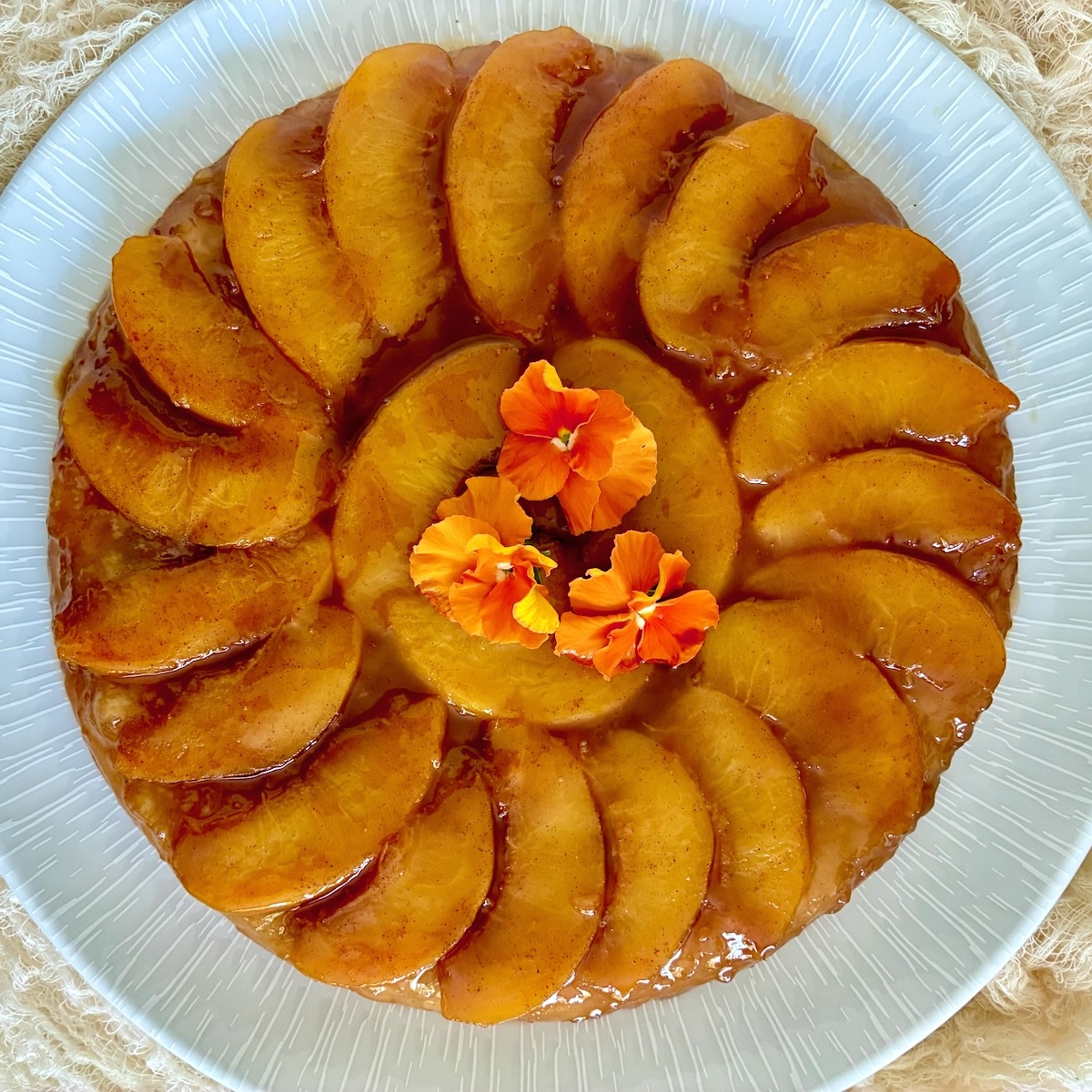 Upside-Down Peach Tart - Recipe photo by goodgriefcook